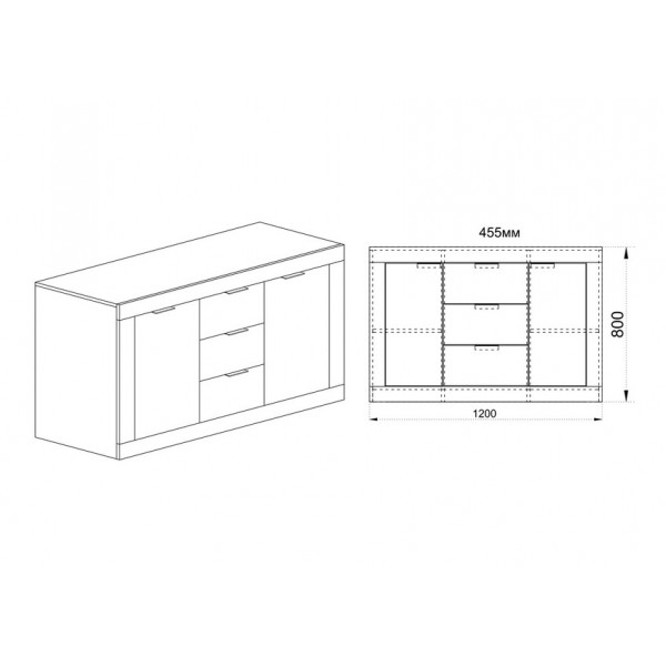 ΜΠΟΥΦΕΣ CITY 3034 SONOMA 120X45X80 εκ.