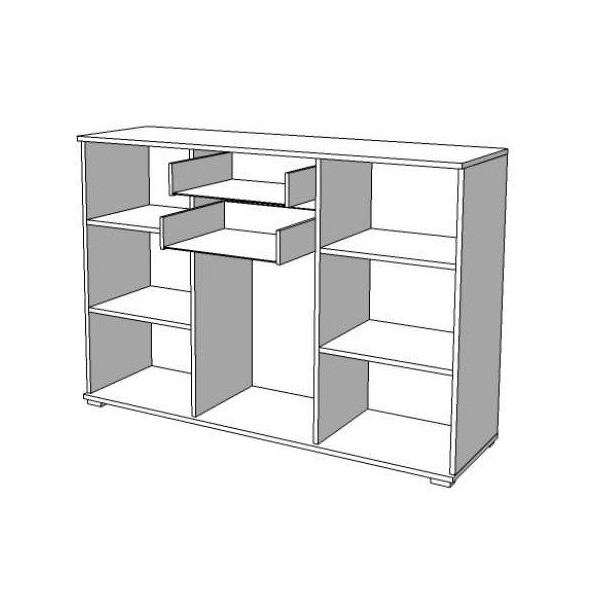 ΚΟΜΟΤΑ DUERO 3K2F ARTISAN OAK 135Χ40Χ95 εκ.