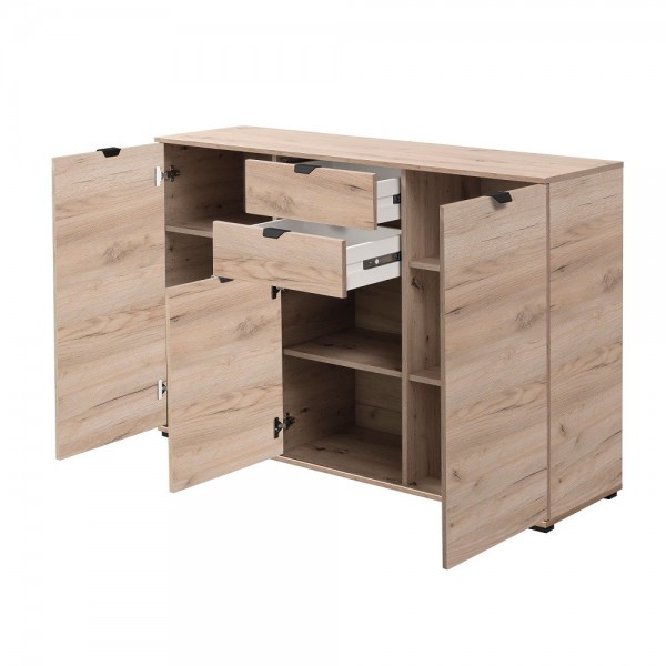 ΚΟΜΟΤΑ DUERO 3K2F GREY OAK 135Χ40Χ95 εκ.