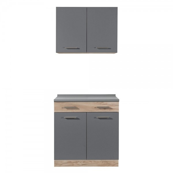 ΚΟΥΖΙΝΑ DALILA 80 GREY OAK/ΓΚΡΙ 80Χ60Χ200 εκ.