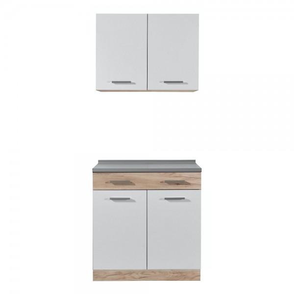 ΚΟΥΖΙΝΑ DALILA 80 GREY OAK/ΛΕΥΚΟ 80Χ60Χ200 εκ.