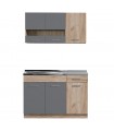 ΚΟΥΖΙΝΑ DALILA 120 GREY OAK/ΓΚΡΙ 120Χ60Χ200 εκ.