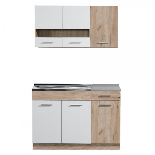 ΚΟΥΖΙΝΑ DALILA 120 GREY OAK/ΛΕΥΚΟ 120Χ60Χ200 εκ.