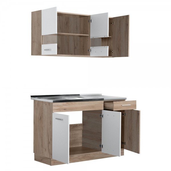 ΚΟΥΖΙΝΑ DALILA 120 GREY OAK/ΛΕΥΚΟ 120Χ60Χ200 εκ.