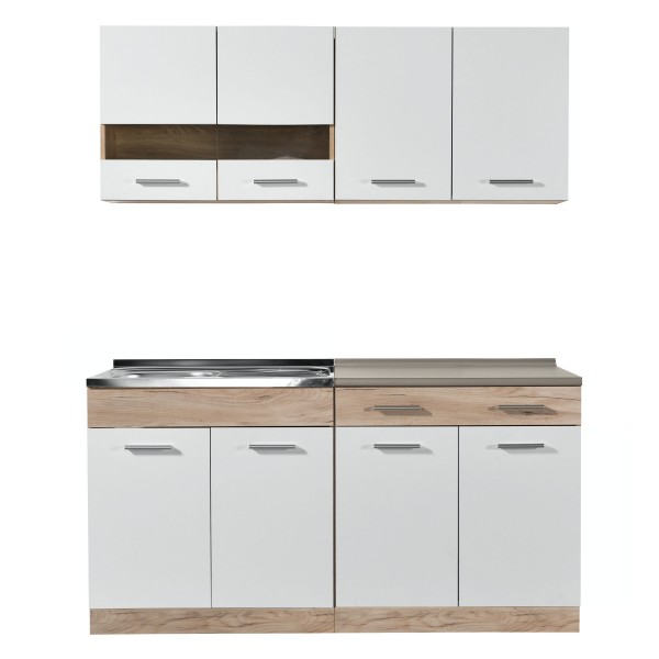 ΚΟΥΖΙΝΑ DALILA 160 GREY OAK/ΛΕΥΚΟ 160Χ60Χ200 εκ.