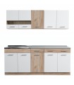 ΚΟΥΖΙΝΑ DALILA 200 GREY OAK/ΛΕΥΚΟ 200Χ60Χ200 εκ.