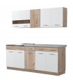 ΚΟΥΖΙΝΑ DALILA 200 GREY OAK/ΛΕΥΚΟ 200Χ60Χ200 εκ.