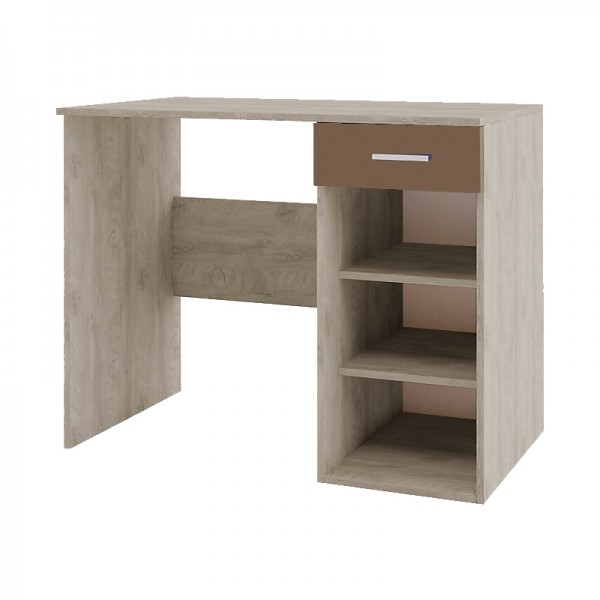 ΓΡΑΦΕΙΟ SMILE GREY OAK/LATTE 95X55X75 εκ.