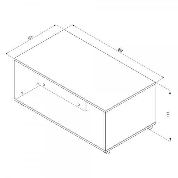 ΤΡΑΠΕΖΑΚΙ ΣΑΛΟΝΙΟΥ ALAVARES ARTISAN OAK/ΜΑΥΡΟ 92X50X41 εκ.