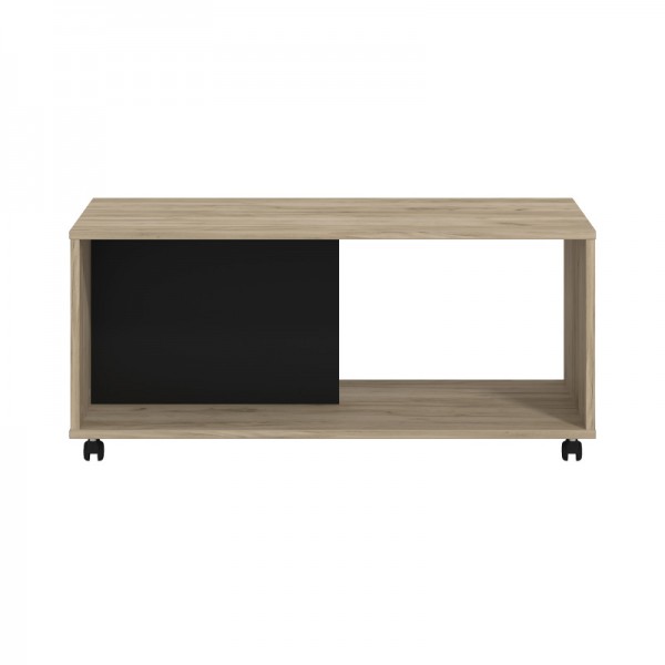 ΤΡΑΠΕΖΑΚΙ ΣΑΛΟΝΙΟΥ ALAVARES GREY OAK/ΜΑΥΡΟ 92X50X41 εκ.