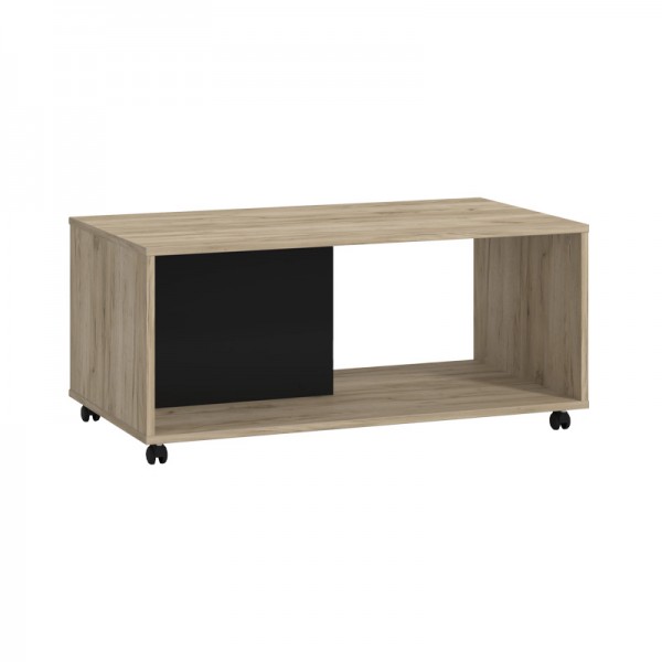 ΤΡΑΠΕΖΑΚΙ ΣΑΛΟΝΙΟΥ ALAVARES GREY OAK/ΜΑΥΡΟ 92X50X41 εκ.