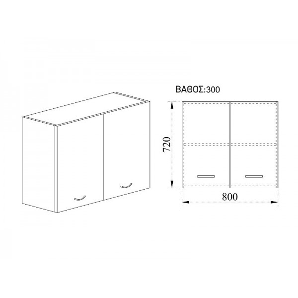 ΝΤΟΥΛΑΠΙ ARDA BC 4 80Χ30Χ72 εκ.