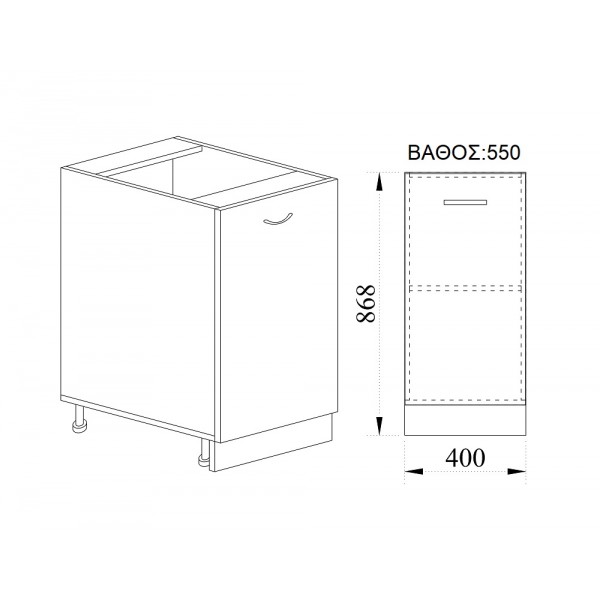 ΝΤΟΥΛΑΠΙ ARDA BC 21 40Χ55Χ87 εκ.