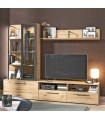 ΣΥΝΘΕΣΗ TV FLORES ARTISAN OAK/ΜΑΥΡΟ 232X41,5X192 εκ.