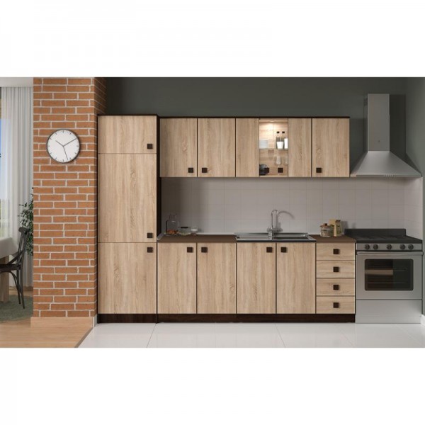 ΣΤΗΛΗ ΝΤΟΥΛΑΠΑ LORENA BD 60 DARK SONOMA/SONOMA 60X58X212 εκ.