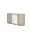 ΜΠΟΥΦΕΣ CITY 3075 SONOMA/WHITE HIGH GLOSS 138X45X81 εκ.