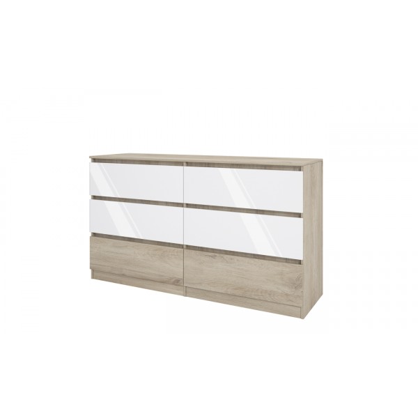 ΜΠΟΥΦΕΣ CITY 3076 SONOMA/WHITE HIGH GLOSS 159X49X91 εκ.