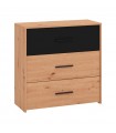 ΣΥΡΤΑΡΙΕΡΑ VARADERO 3F ARTISAN OAK/ΜΑΥΡΟ 80,5x33x80,5 εκ.