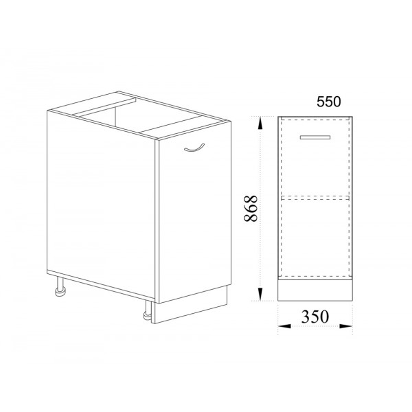 ΝΤΟΥΛΑΠΙ ARDA BC 40 35Χ55Χ87 εκ.