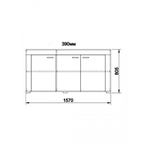 ΜΠΟΥΦΕΣ LAGOON GREY OAK/ΓΚΡΙ 157X41X82 εκ.