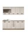 ΚΟΥΖΙΝΑ KENT 200 GREY OAK/WHITE OAK 200Χ60Χ200 εκ.