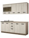 ΚΟΥΖΙΝΑ KENT 200 GREY OAK/WHITE OAK 200Χ60Χ200 εκ.